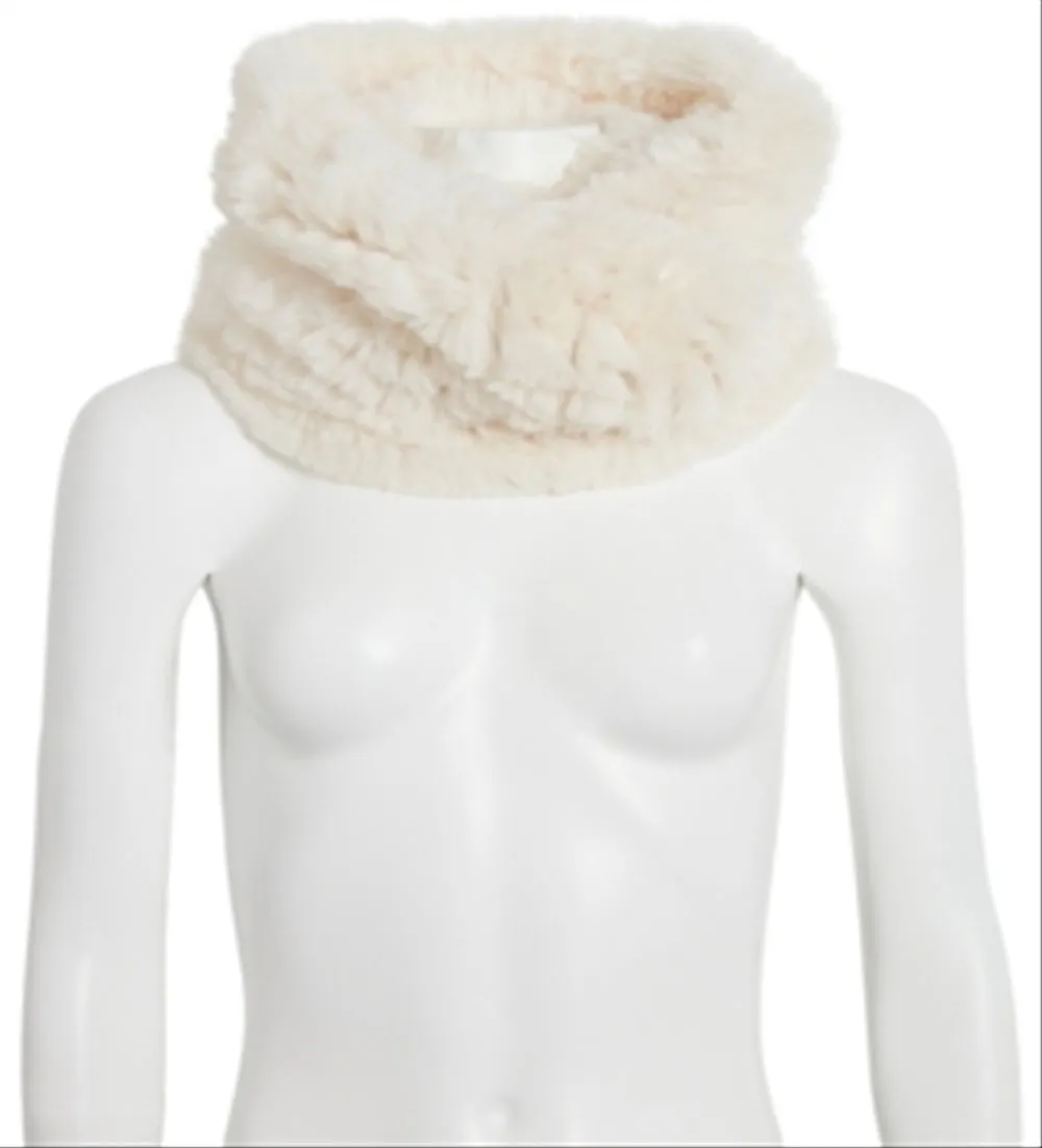 Steve Madden Women's Faux Fur Winter Infinity Scarf White Size Regular