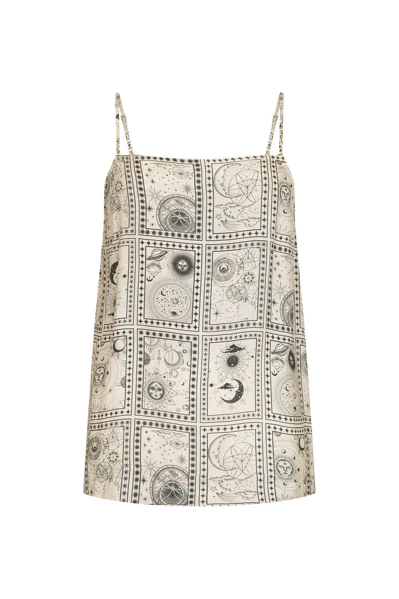 SUN MOON TUNIC-BEIGE PRINT