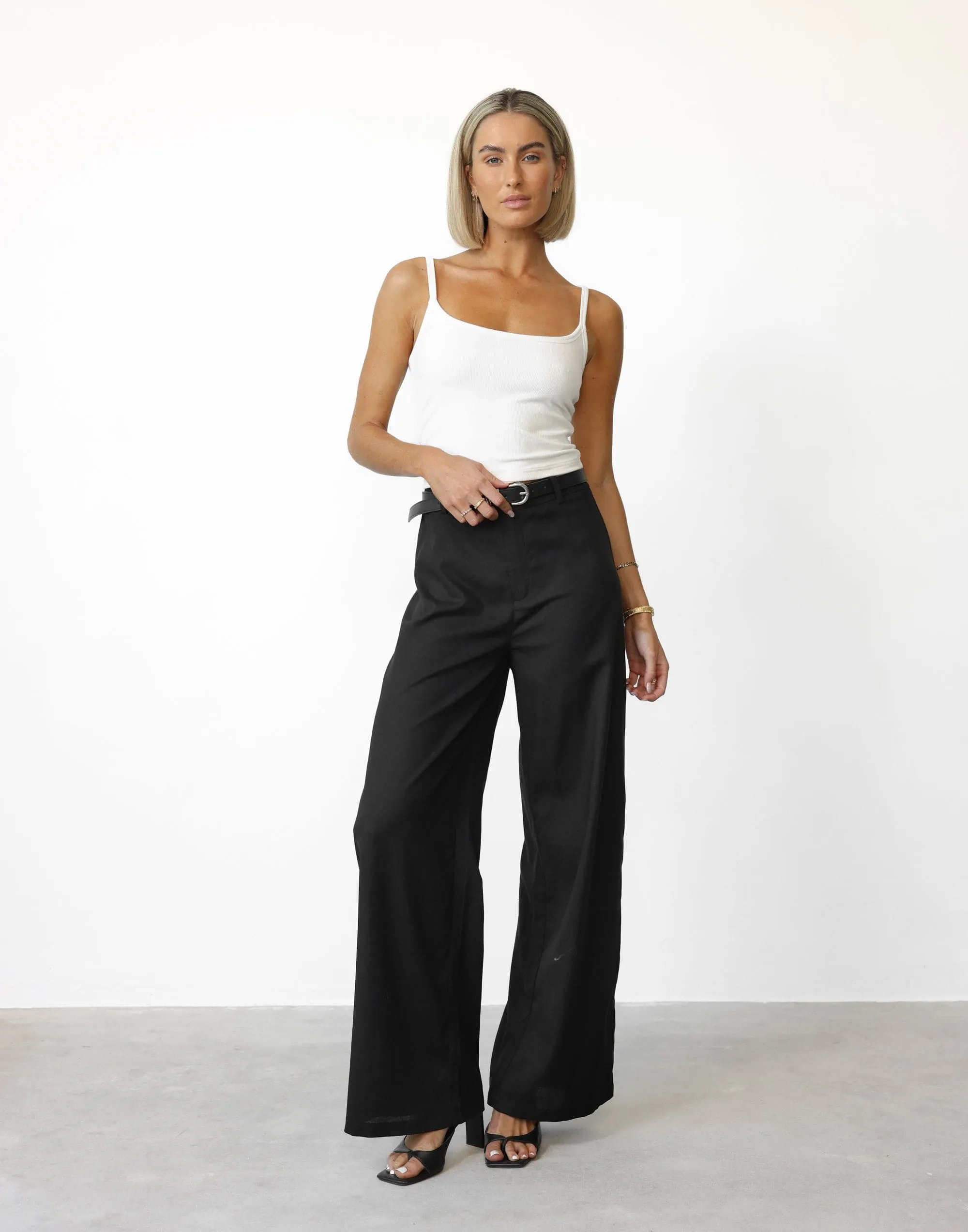 Tarsha Linen Pants (Black)