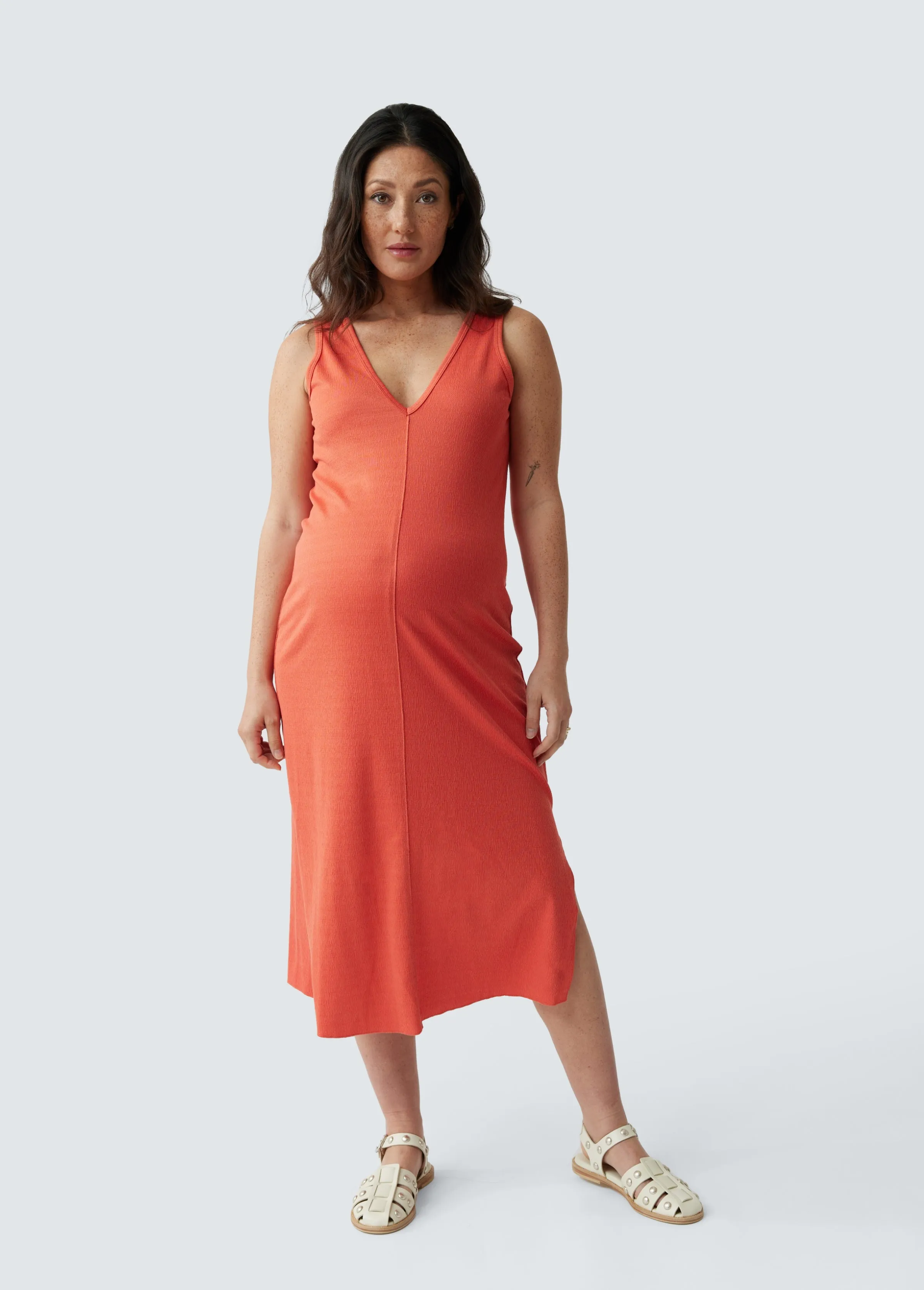 The Always On Maternity Midi Dress