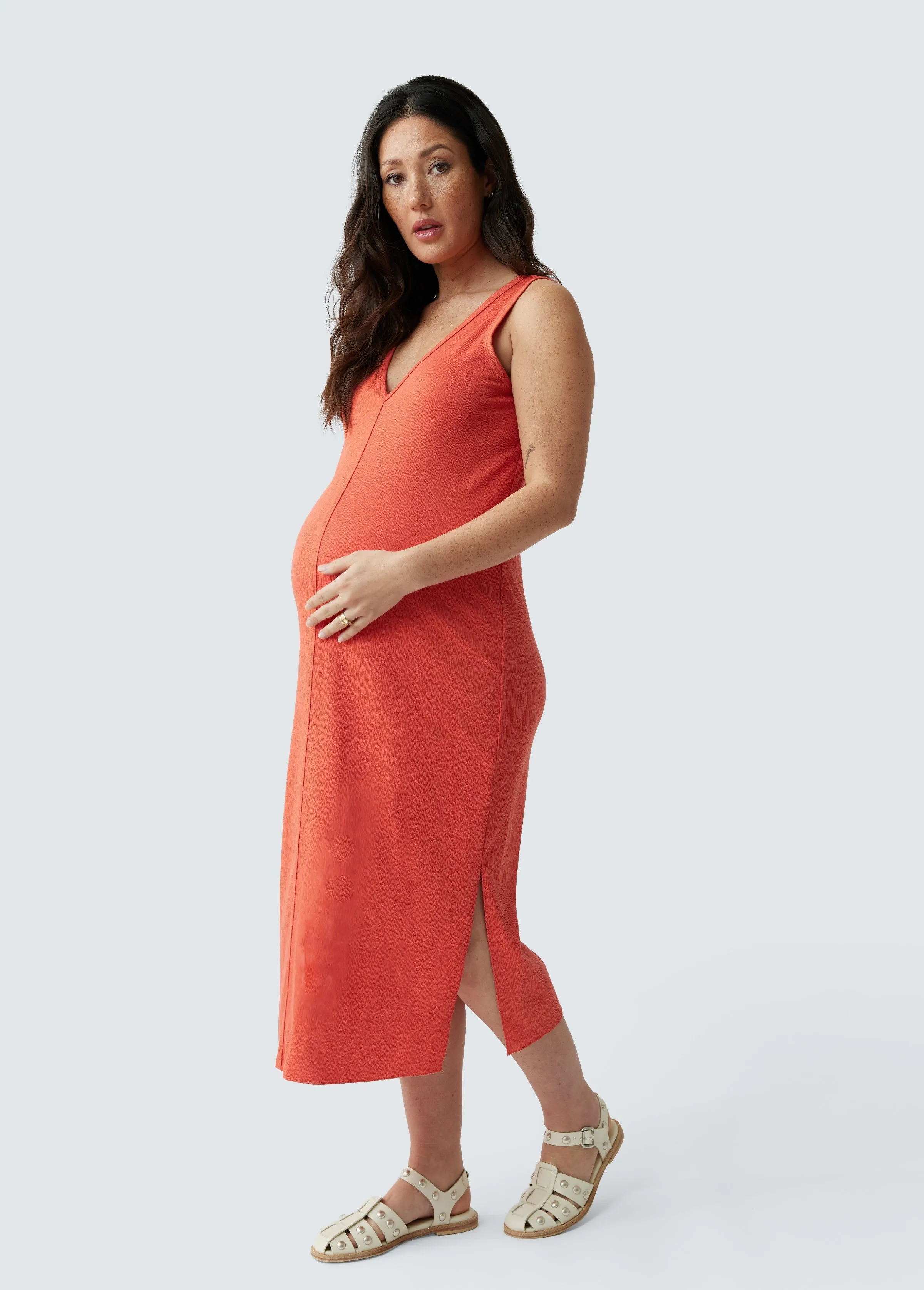 The Always On Maternity Midi Dress