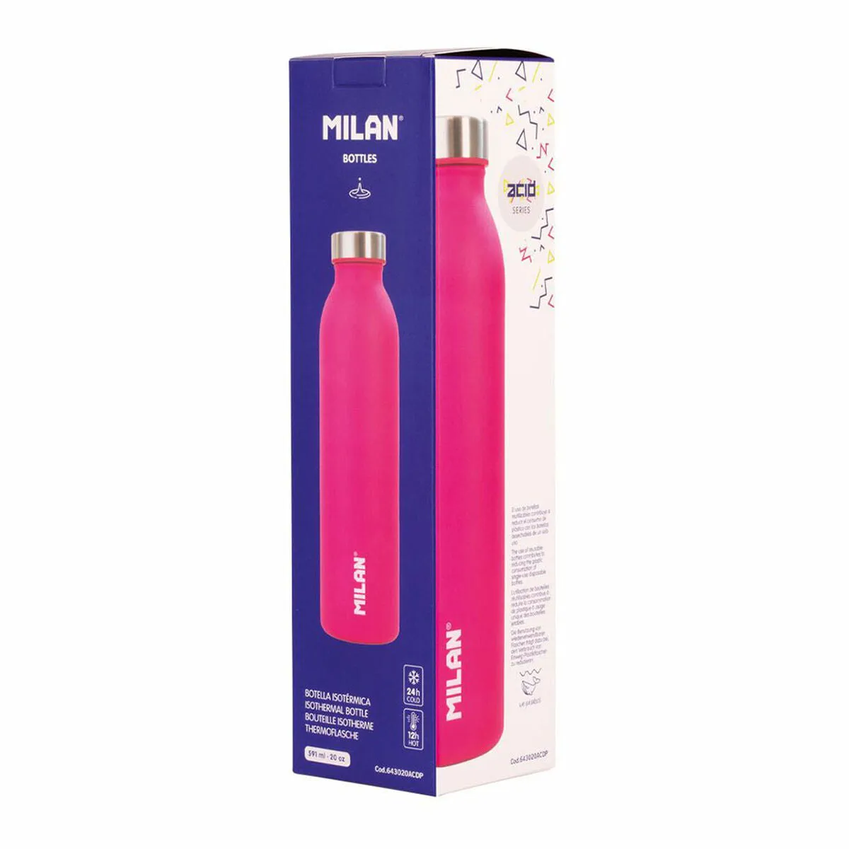 Thermal Bottle Milan Acid Pink 590 ml