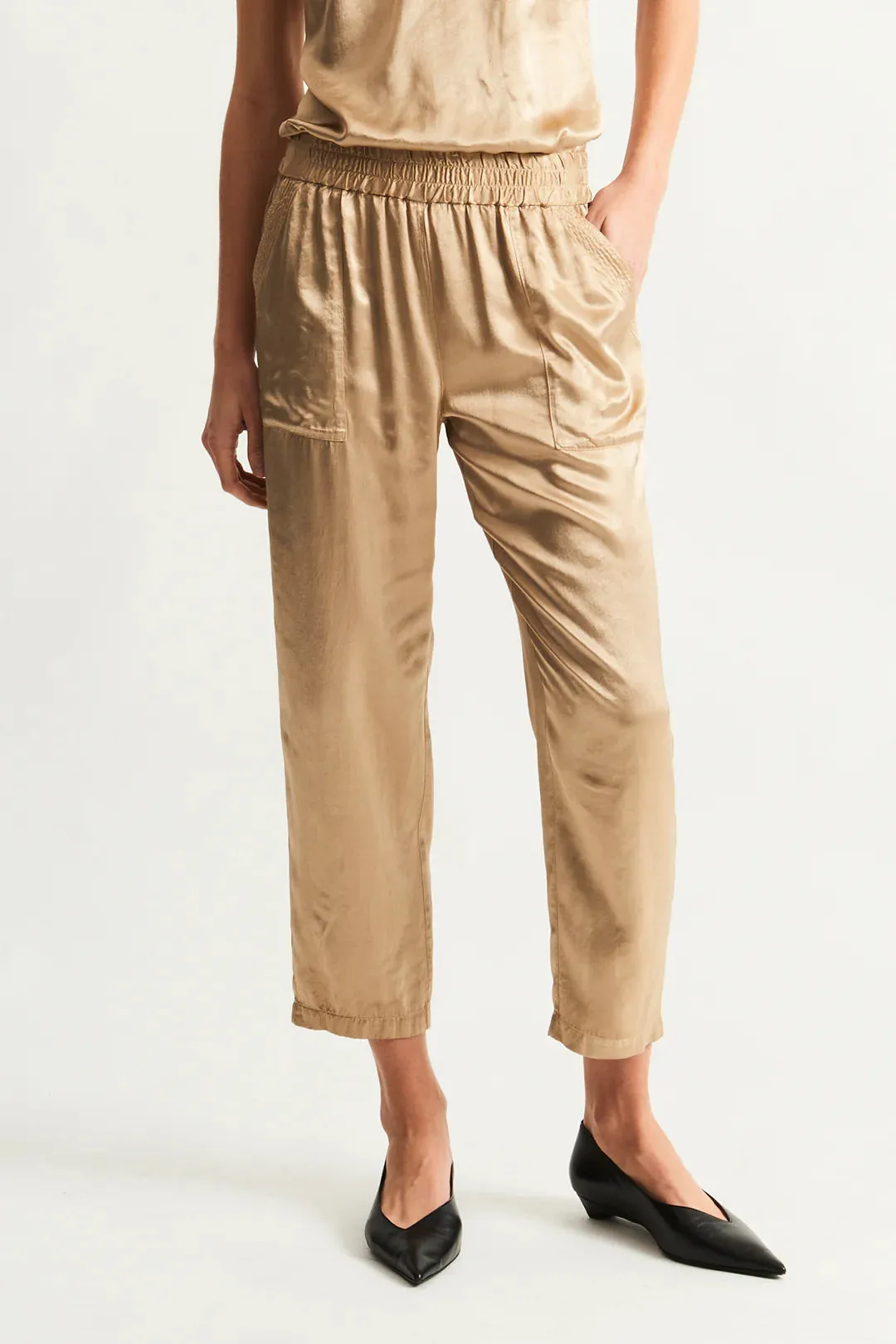 Trapunto Pants in Sand