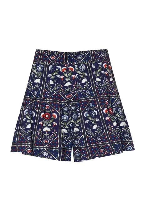 Willa Short - Navy Trellis