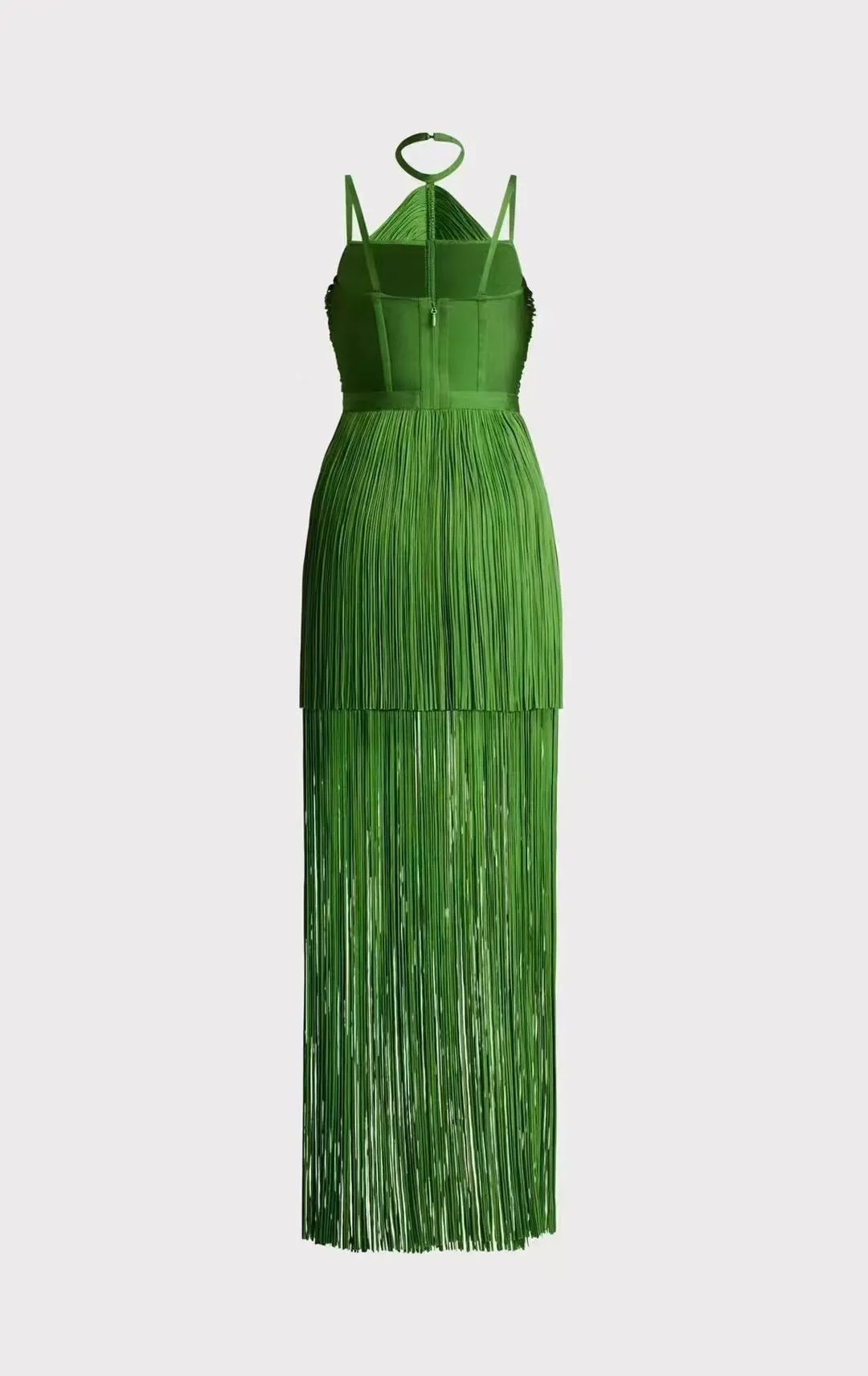 With Envy Fringe Bandage Maxi Dress