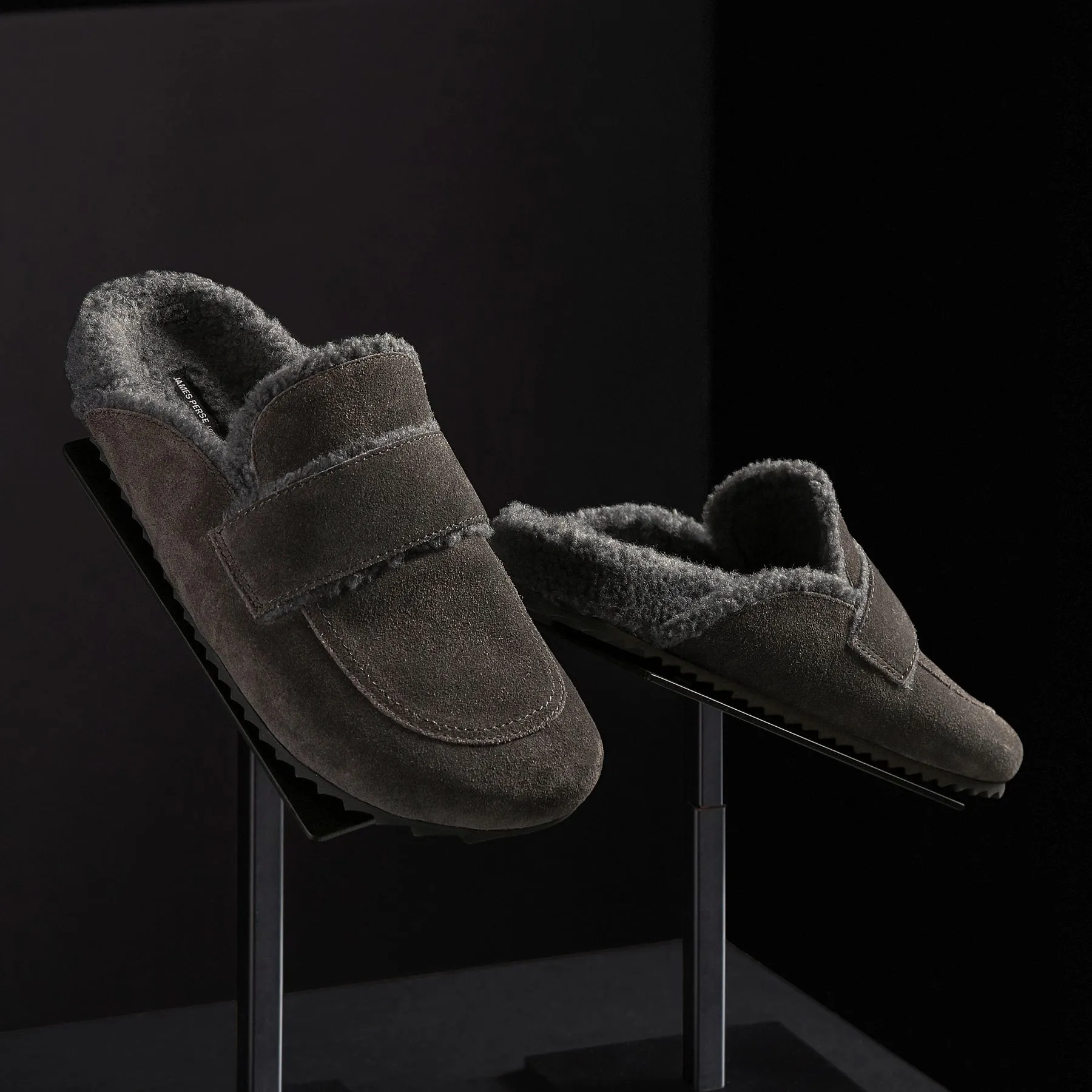 Women's Suede Shearling Loafer - Ash/Heather Grey