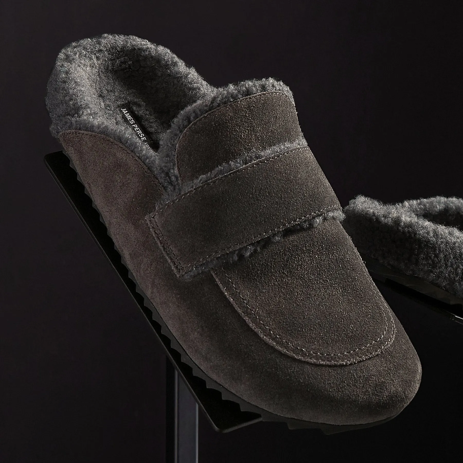 Women's Suede Shearling Loafer - Ash/Heather Grey