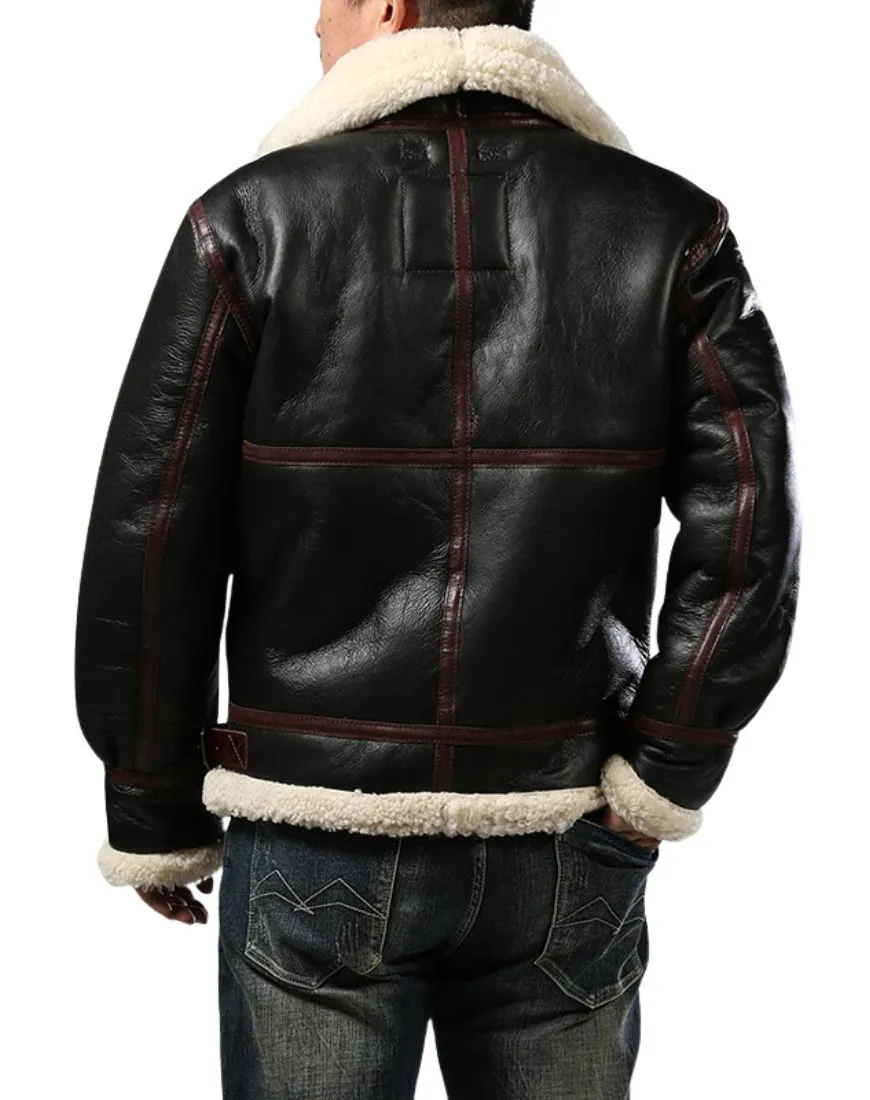 Yukon A-2 Black Bomber Leather Jacket