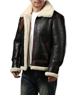 Yukon A-2 Black Bomber Leather Jacket