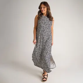 Zebra Print Maxi Dress