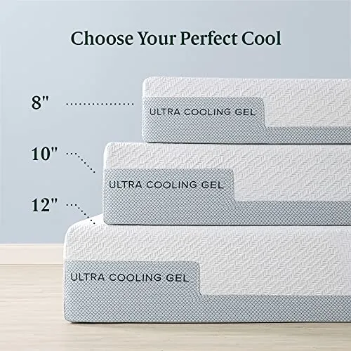 ZINUS 12 Inch Ultra Cooling Gel Memory Foam Mattress / Cool-to-Touch Soft Knit Cover / Pressure Relieving / CertiPUR-US Certified / Bed-in-a-Box / All-New / Made in USA, Full